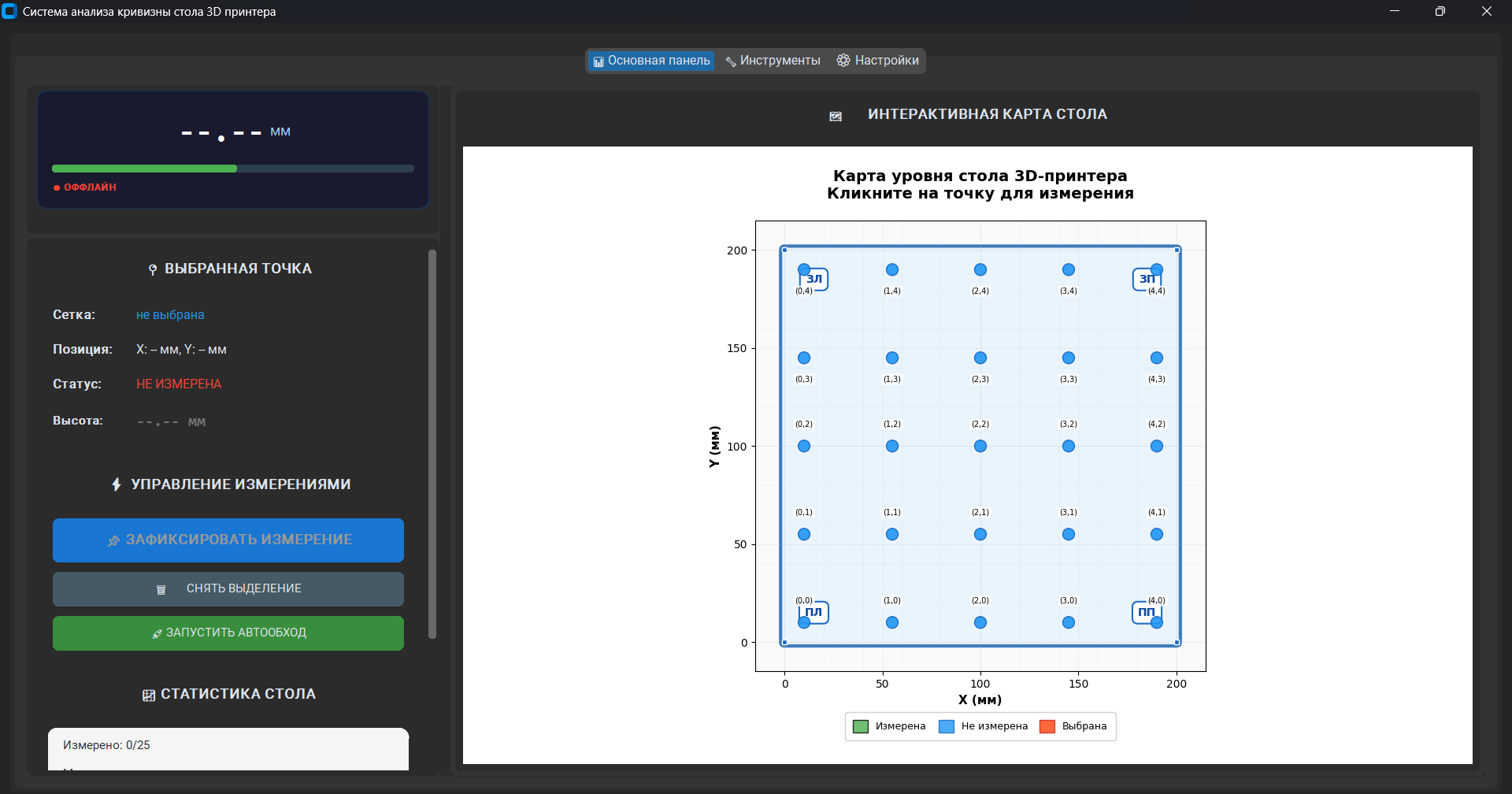Вкладка 'Основная'