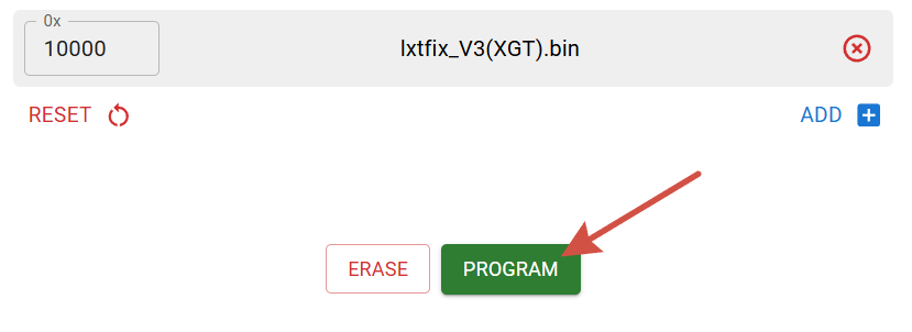 Интерфейс программатора